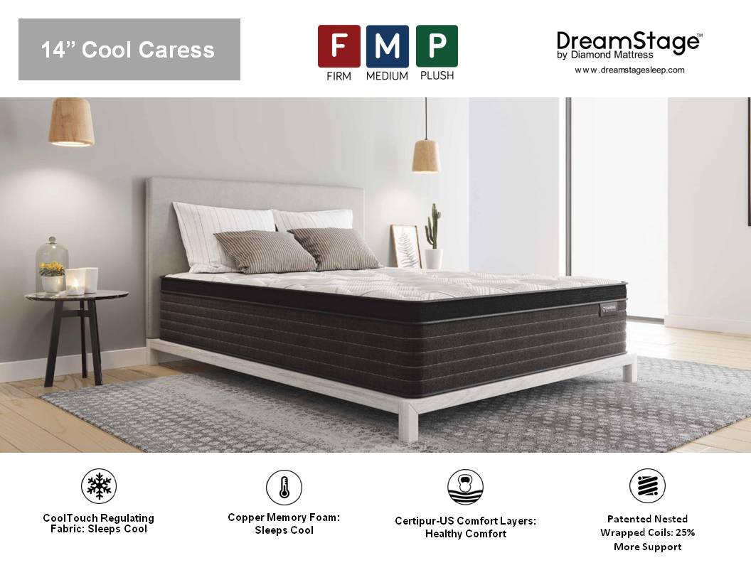 Cool Caress - 14" Cool Copper Hybrid Mattress
