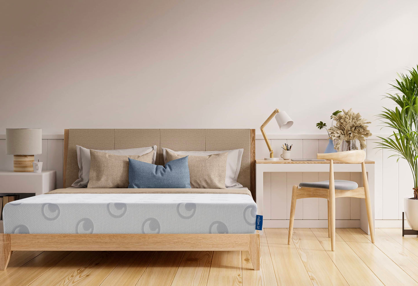 Milton 1.0 mattress in warm bedroom